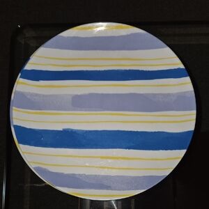 Striped Blue and Yellow Plate